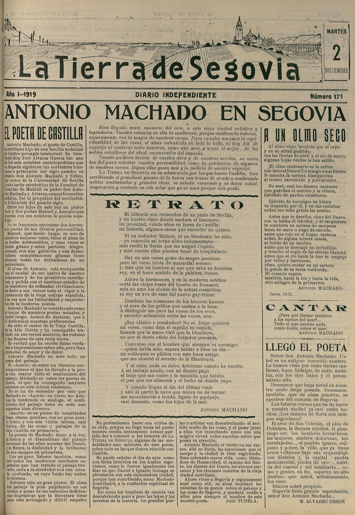 PAG 1 LA TIERRA DE SEGOVIA - Antonio Machado en Segovia. Vida y Obra
